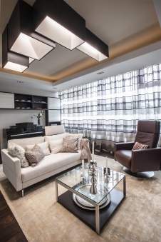 Фото интерьера библиотеки квартиры в стиле минимализм