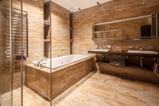 Фото интерьера ванной комнаты квартиры в стиле минимализм