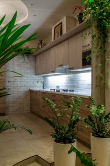 Фото интерьера кухни квартиры в стиле фьюжн