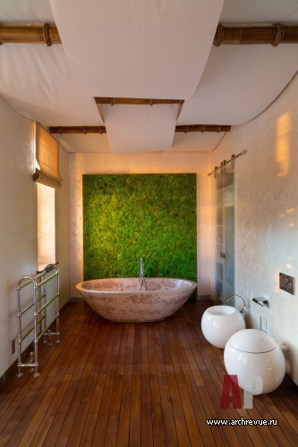 Фото интерьера ванной дома в восточном стиле