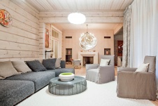 Фото интерьера гостиной дома в эко стиле