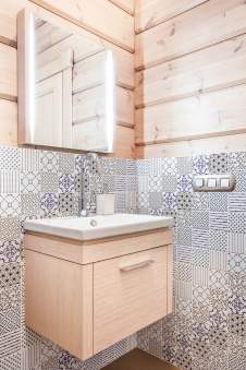 Фото интерьера санузла дома в эко стиле