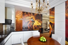 Фото интерьера столовой квартиры в стиле неоклассика