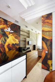 Фото интерьера кухни квартиры в стиле неоклассика