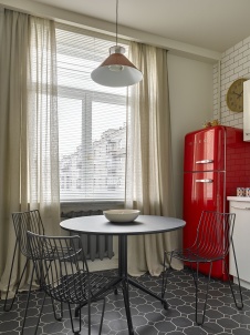 Фото интерьера столовой квартиры в стиле фьюжн