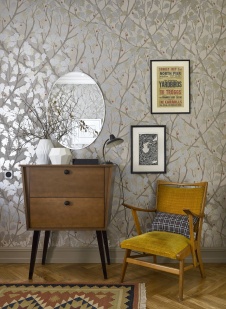 Фото интерьера спальни квартиры в стиле фьюжн