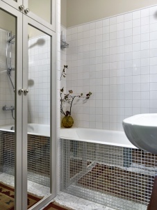 Фото интерьера ванной квартиры в стиле фьюжн