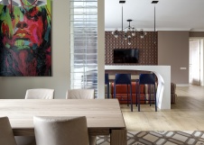Фото интерьера столовой квартиры в стиле фьюжн