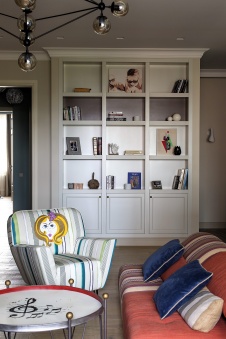 Фото интерьера гостиной квартиры в стиле фьюжн