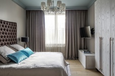 Фото интерьера спальни квартиры в стиле фьюжн