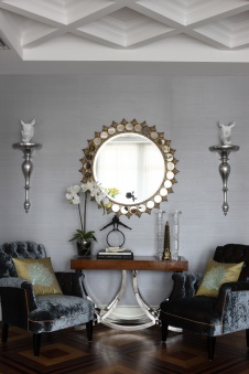 Фото интерьера гостиной дома в стиле фьюжн