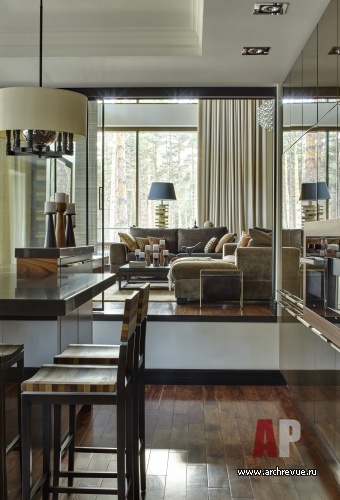 Фото интерьера гостиной дома в современном стиле