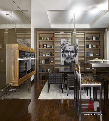 Фото интерьера столовой дома в современном стиле