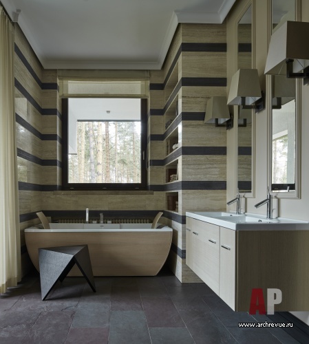 Фото интерьера ванной дома в современном стиле