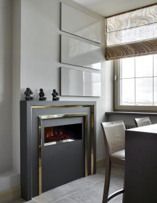 Фото интерьера камина квартиры в стиле фьюжн
