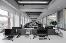 Фото интерьера рабочей зоны офиса в современном стиле