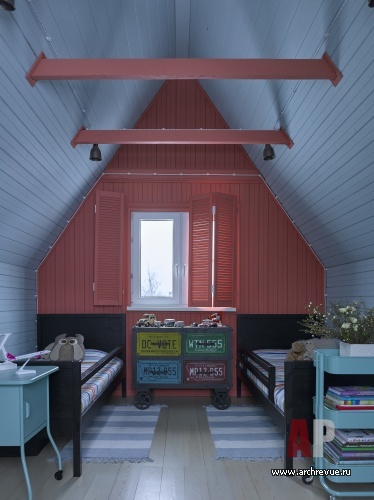 Фото интерьера детской небольшого дома в стиле фьюжн