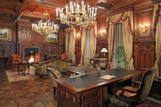 Фото интерьера кабинета резиденции в дворцовом стиле