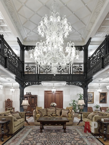 Фото интерьера гостиной резиденции в дворцовом стиле