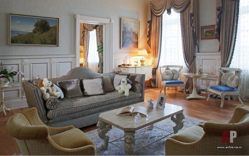 Фото интерьера детской резиденции в дворцовом стиле