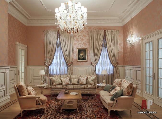 Фото интерьера гостевой резиденции в дворцовом стиле