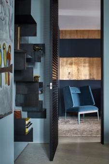 Фото интерьера спальни квартиры в стиле фьюжн