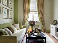 Фото интерьера гостиной небольшой квартиры в стиле неоклассика
