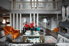 Фото интерьера гостиной дома в стиле фьюжн