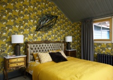 Фото интерьера спальни дома в стиле фьюжн