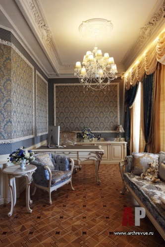 Фото интерьера кабинета в классическом стиле
