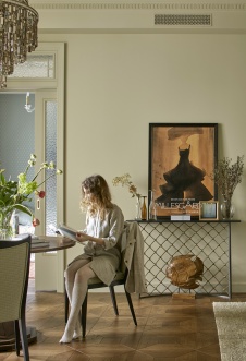 Фото интерьера столовой квартиры в американском стиле