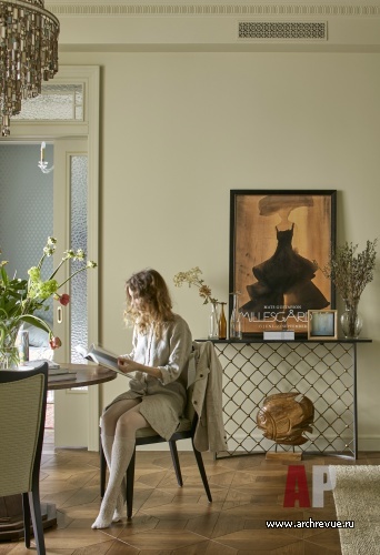 Фото интерьера столовой квартиры в американском стиле