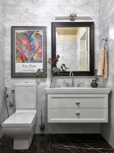 Фото интерьера санузла квартиры в американском стиле