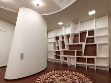 Фото интерьера библиотеки квартиры в современном стиле