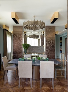 Фото интерьера столовой квартиры в стиле ар-деко