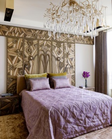 Фото интерьера спальни квартиры в стиле ар-деко
