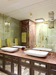 Фото интерьера санузла квартиры в стиле ар-деко