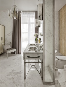 Фото интерьера санузла дома в стиле ар-деко