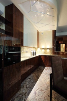 Фото интерьера кухни квартиры в стиле ар-деко