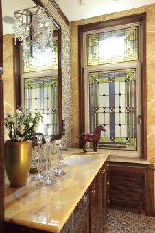 Фото интерьера санузла квартиры в стиле ар-деко