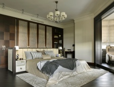 Фото интерьера спальни квартиры в стиле ар-деко