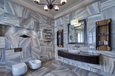 Фото интерьера санузла дома в стиле ар-деко
