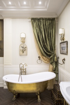 Фото интерьера ванной квартиры в английском стиле