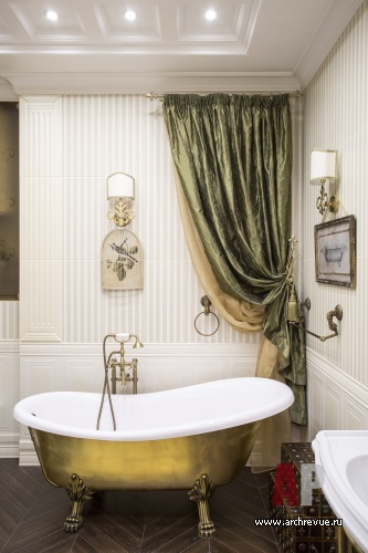 Фото интерьера ванной квартиры в английском стиле