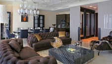 Фото интерьера гостиной квартиры в стиле фьюжн