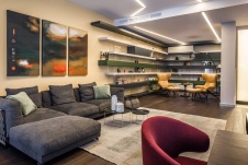 Фото интерьера гостиной дома в современном стиле