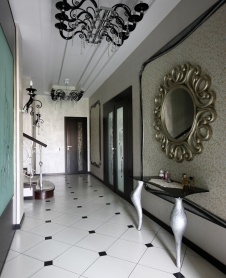Фото интерьера коридора дома в стиле гламур