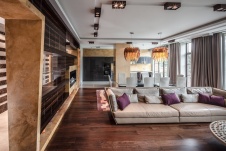 Фото интерьера гостиной квартиры в современном стиле