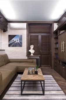 Фото интерьера гостиной небольшой квартиры в стиле лофт