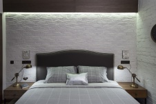 Фото интерьера спальни небольшой квартиры в стиле лофт